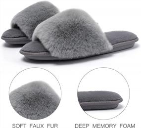 img 2 attached to Get Cozy With Katyliu Women'S Memory Foam Fuzzy Slippers For Comfortable Indoor Wear