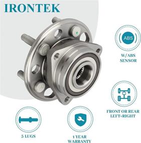 img 3 attached to IRONTEK Front/Rear Wheel Bearing & Wheel Hub Assembly 513288 for Chevy Impala 2014-2017, Malibu 2013-2016, Equinox 2010-2016, Buick Regal/Lacrosse 2011-2016, Cadillac XTS, GMC Terrain, Saab 9-5 - W/ABS