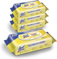 lysol disinfectant handi-pack wipes, antibacterial cleaning wipes for multi-surface disinfection and cleaning, lemon & lime blossom, 320 count (4-pack) logo