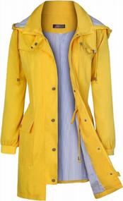 img 4 attached to Stay Dry In Style: Bloggerlove Women'S Waterproof Raincoats - Lightweight Outdoor Hooded Trench Coats S-XXL