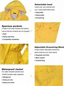 img 1 attached to Stay Dry In Style: Bloggerlove Women'S Waterproof Raincoats - Lightweight Outdoor Hooded Trench Coats S-XXL