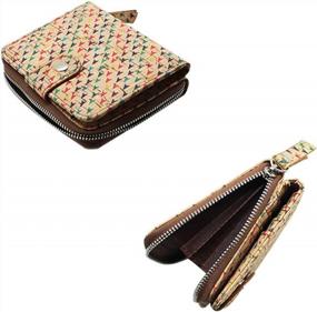 img 3 attached to Vegan Cork Wallet For Women - Slim Zipper Purse With Card Holder, Coin Pocket, And Eco-Friendly Design - Multicolor Option For A Thoughtful Gift