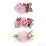 🌸 cherrboll 3pcs girls flower hair clips: cute floral hair alligator bows for baby toddles kids logo