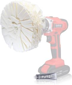 img 1 attached to 🔧 Flitz Buff Ball Car Buffer Drill Attachment - Self-Cooling Design, Scratch-Prevention, Universal Surface Buffing and Polishing Tool - 5 Inch, White (PB101-50A)