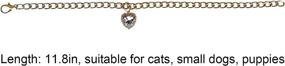 img 1 attached to SOGAYU Rhinestone Heart Pendant Cat Necklace Collar: Lightweight & Adjustable Diamond-embellished Costume Accessories for Kittens, Puppies, and Small Dogs. Perfect for Wedding, Birthday Parties, and Cute Girl Pet Ensembles!