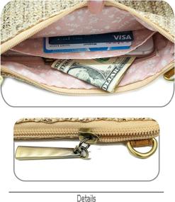 img 1 attached to Wristlet Crossbody Leather Clutch Leopard Women's Handbags & Wallets : Wristlets