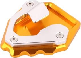 img 3 attached to 🏍️ AnXin Motorcycle Gold Kickstand Foot Side Stand Extension Pad Support Plate CNC - Fits CRF1000L Africa Twin 2016-2022 (Gold)