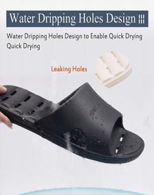 img 1 attached to 🚿 Non-Slip Shower Slippers: Quick Drying, Bathroom House and Pool Sandals, Gym and Indoor Soft Sole Slippers