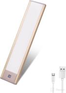 vst 30-led closet light: magnetic motion sensor usb rechargeable battery operated night light for cabinets, kitchen, wardrobes, stairways, and hallways - 1 pack (200mm) логотип