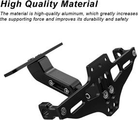 img 2 attached to 🏍️ UbuyMotor Universal Motorcycle Fender Eliminator: CNC Aluminum License Plate Bracket for Kawasaki, Yamaha, Suzuki, Ducati, BMW