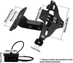 img 3 attached to 🏍️ UbuyMotor Universal Motorcycle Fender Eliminator: CNC Aluminum License Plate Bracket for Kawasaki, Yamaha, Suzuki, Ducati, BMW