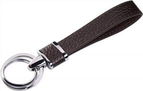 img 4 attached to Sophisticated Ancicraft Leather Keychain - The Ultimate Accessory For Stylish Women And Men