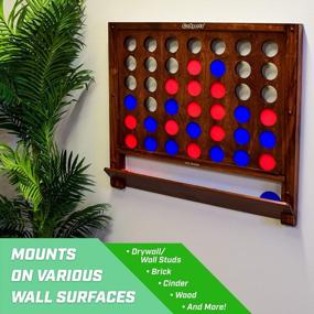 img 1 attached to Enhance Your Game Room With GoSports Wall Mounted Jumbo Four In A Row Game + Coins