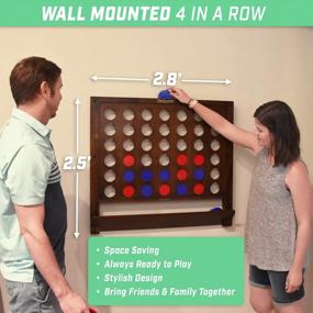 img 2 attached to Enhance Your Game Room With GoSports Wall Mounted Jumbo Four In A Row Game + Coins