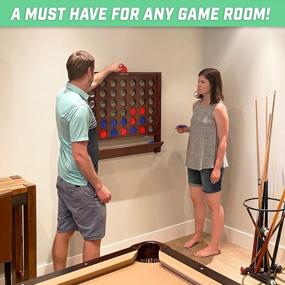 img 3 attached to Enhance Your Game Room With GoSports Wall Mounted Jumbo Four In A Row Game + Coins
