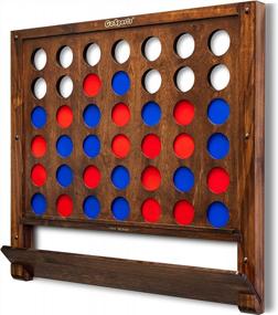 img 4 attached to Enhance Your Game Room With GoSports Wall Mounted Jumbo Four In A Row Game + Coins