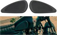 vintage gas tank knee pad for motorcycles - universal motorbike side sticker (black) логотип