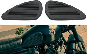 img 4 attached to Vintage Gas Tank Knee Pad for Motorcycles - Universal Motorbike Side Sticker (Black)