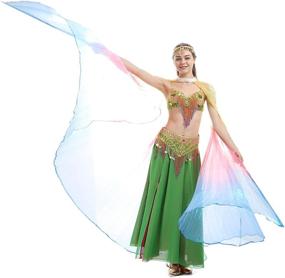 img 1 attached to Transform Your Belly Dance With IMucci'S 360 Degree Isis Angel Wings - Vibrant Colors And Portable Telescopic Sticks For All Ages