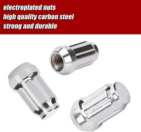 img 3 attached to 🔧 Premium 20PCS Chrome Lug Nuts with Socket Key | 1.38 inch Sizing | 12mmx1.5 | Compatible with Accord, Civic, CR-V, Compass, Impala, Escape, Focus | For Aftermarket Wheels