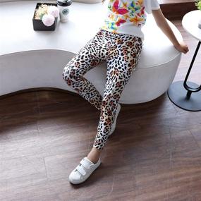 img 3 attached to 🦋 Butterfly5 Printed ModaIoo Stretch Leggings: Trendy Girls' Clothing for Fashionable Comfort