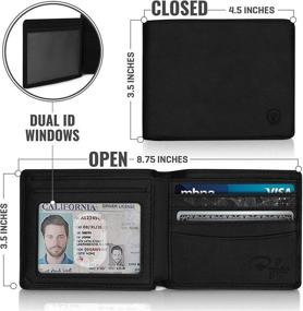 img 1 attached to 👝 Enhanced Bifold Men's Wallet for Travel - Expanded Capacity, Ideal for Wallets, Card Cases & Money Organizers