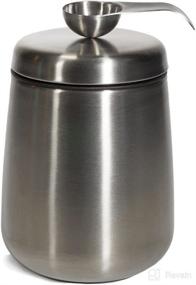 img 1 attached to ☕️ Premium Airtight Stainless Steel Coffee Canister - The Ultimate 18 oz Coffee Bean Vault with Scoop Spoon Included