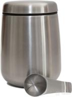 ☕️ premium airtight stainless steel coffee canister - the ultimate 18 oz coffee bean vault with scoop spoon included логотип