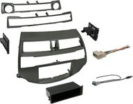 🚗 2008-2012 honda accord double din dash kit with antenna adapter & harness (metallic taupe) - compatible with all trim levels logo