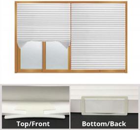 img 3 attached to Jiffy Blinds Cordless Pleated Light Filtering, Room Darkening Or Fabric Instant Shades 36X72 And 48X72 - White