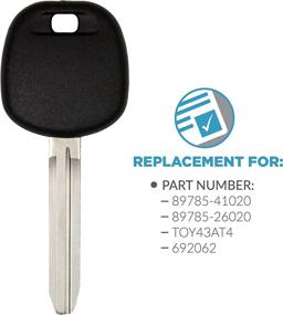 img 2 attached to Enhanced Keyless2Go Replacement Car Key TOY43 with Uncut Transponder and 4C Chip for Next-Gen Ignition Systems