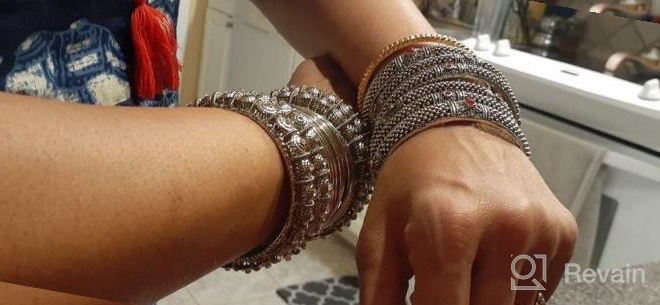 img 1 attached to 💎 Efulgenz Antique Oxidized Jewelry Bracelet: A Timeless Piece for Girls' Jewelry Collection review by Bobby Cantu