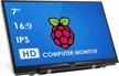 hmtech 7" raspberry pi monitor - wall mountable, portable gaming monitor, ps4 display, 60hz hdmi logo