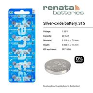 🔋 renata batteries 315 silver oxide watch battery: long-lasting 5 pack logo