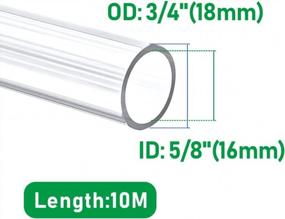 img 3 attached to Clear Plastic PVC Vinyl Tubing 5/8" ID X 3/4" OD 32.8FT Heavy Duty Industrial Grade BPA Free