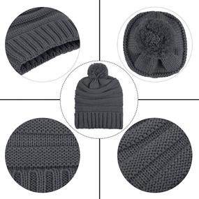 img 2 attached to 🧣 Warm & Stylish: Aneco Winter Knitted Beanie Stretch for Women's Accessories - Scarves & Wraps Collection