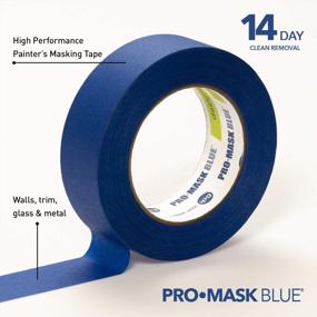 img 3 attached to Получите точные результаты с 14-дневной малярной лентой IPG ProMask — синяя, 1,41 дюйма x 60 ярдов (промо-упаковка, 4 шт.)