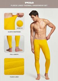 img 1 attached to Winter Warmth: TSLA Men'S Heated Thermal Fleece-Lined Long Johns Leggings - Ideal Base Layer Bottoms For Cold Weather