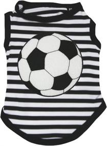 img 2 attached to Petitebella Clothes Soccer Striped Cotton Dogs