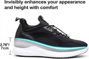 img 2 attached to Increase Your Height In Style With CHAMARIPA Men'S Invisible Elevator Sneakers - Genuine Leather Casual Shoes - 2.36 Inches Taller H81C89K013D