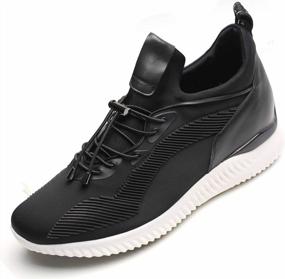 img 4 attached to Increase Your Height In Style With CHAMARIPA Men'S Invisible Elevator Sneakers - Genuine Leather Casual Shoes - 2.36 Inches Taller H81C89K013D