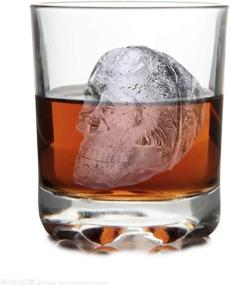 img 1 attached to Skull-Shaped Whiskey Ice Ball Mold Set: 6 Large Sphere Ice Cube Molds with 2.3x2.3 Inch Round Cubes