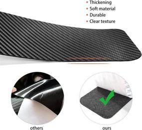 img 2 attached to 🚪 Thenice Carbon Fiber Style Leather Door Entry Guard Sticker - Anti-Dirty Scuff Plate for Honda Civic 2022 Door Sill Protector - 11th Gen Civic Threshold Bar