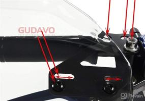 img 1 attached to Motorcycle Windshield Deflectors Adjustable Transparent Motorcycle & Powersports