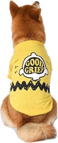 img 3 attached to 🐶 Peanuts Yellow Dog T Shirt, &#34;Good Grief&#34; - Cute and Stylish Dog Clothes for Peanuts Fans!