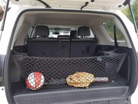 img 1 attached to 📦 Premium Trunk Organizer and Storage - Envelope Style Trunk Cargo Net for Toyota 4Runner 2010-2022 - Luggage Net for SUV - Top Car Organizer for Toyota 4Runner SR5 TRD 3 Row Model Only!