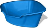 large blue van ness corner high sides cat litter pan: efficient & spacious logo