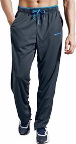 img 4 attached to Stay Comfortable And Stylish With ZENGVEE Men'S Athletic Sweatpants Featuring Zipper Pockets And Open Bottoms For Jogging, Gym, And More!