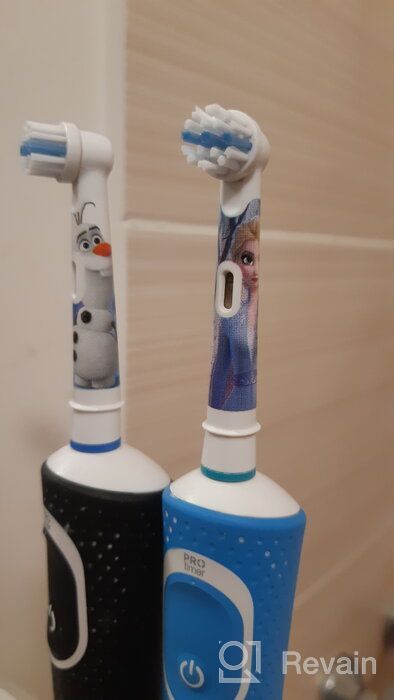 img 1 attached to Enhance Your Kids' Oral Care with Oral-B Stages Power Frozen Replacement Heads 4 Pack review by Ada Dudek