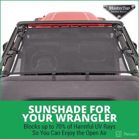 img 3 attached to MasterTop ShadeMaker Mesh Bimini Sun Shade Top - Черный - Верх половинной длины - Подходит для Jeep Wrangler YJ & Amp